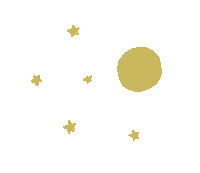 Stars Moon Sticker