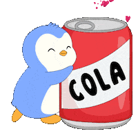 Penguin Drinking Sticker by Pudgy Penguins