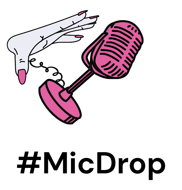 Pip Mic Drop Sticker by Pretty Iconic Podcast
