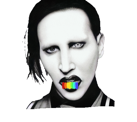 Marilyn Manson Rainbow Sticker by Suany