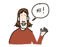 Illustration Hello Sticker