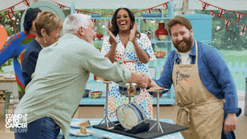 React Win GIF by The Great British Bake Off