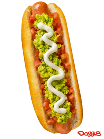 Doggis_Chile giphyupload promo hotdog empanadas Sticker