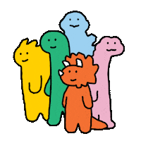 Love You All Cheer Up Sticker by Joguman Studio