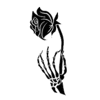 Black Rose Falling Petals Sticker by Blvck Paris