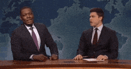 waving colin jost GIF by Saturday Night Live
