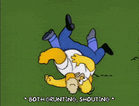 homer simpson fight GIF