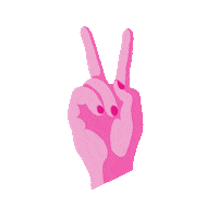 hand peace Sticker by GLOW by dm