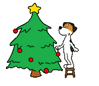 Christmas Tree Falling Sticker