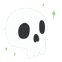 Karadoescolouring halloween sparkle skull head Sticker