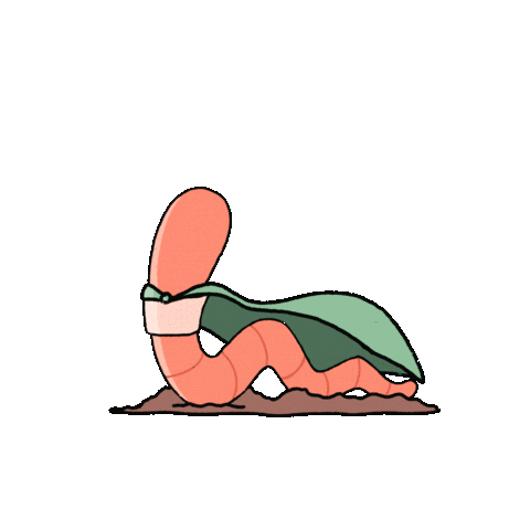 Earthworm Sticker by agrando