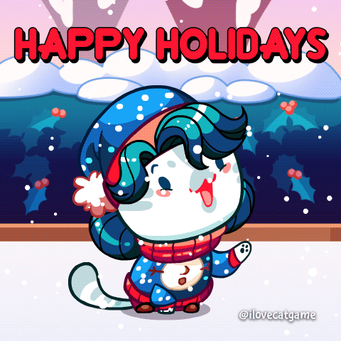 Merry Christmas Cat GIF by Mino Games