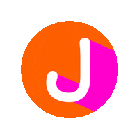 Pink Orange Sticker