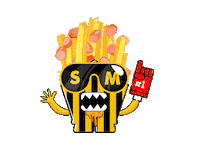 salchimonster-sm sm salchipapa salchimonster salchipapa cali Sticker