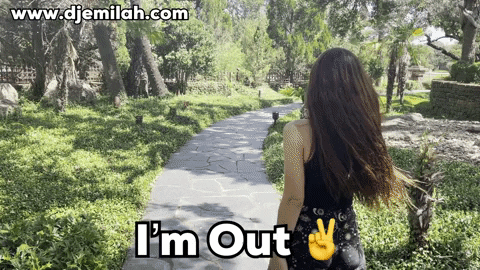 Out Of Here GIF by Djemilah Birnie