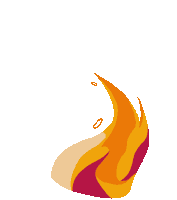 Fire Sticker by Vera Dement