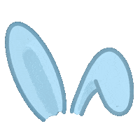 Easter Bunny Ears Sticker by Clive and Bacon