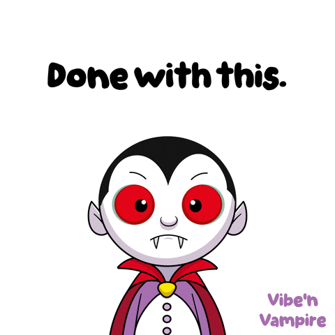 Vampire Eye Roll GIF by VeeFriends