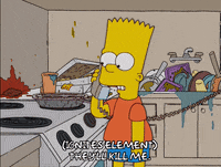 bart simpson cooking GIF