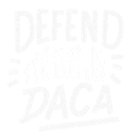 Text gif. Silhouette of a group of families surrounded by the phrase "Defend Daca!"