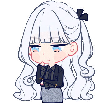 clairelle giphyupload anime girl thinking Sticker