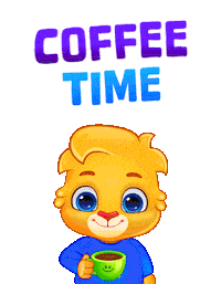 Tired Coffee Time Sticker by Lucas and Friends by RV AppStudios