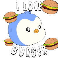 Burger King Love Sticker by Pudgy Penguins