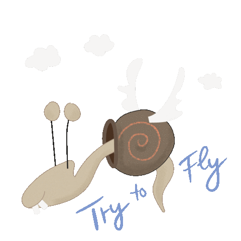 weidewiewiese fly sky courage snail Sticker