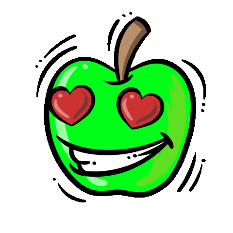 Heart Love Sticker by Apfel essen nicht vergessen
