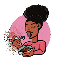 Hungry Black Girl Sticker by JellaCreative