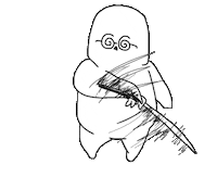 fattyho japanese arts samurai katana Sticker