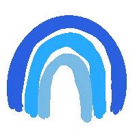 brewtifully rainbow blue blue rainbow brewtifully Sticker