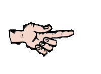 Hand Peka Sticker by LasseMajas Detektivbyrå