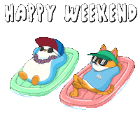 Chilling Day Off Sticker by Pudgy Penguins