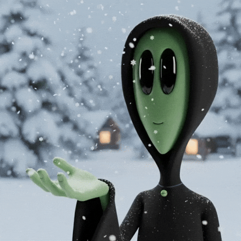 First Snow GIF by Lonely Aliens