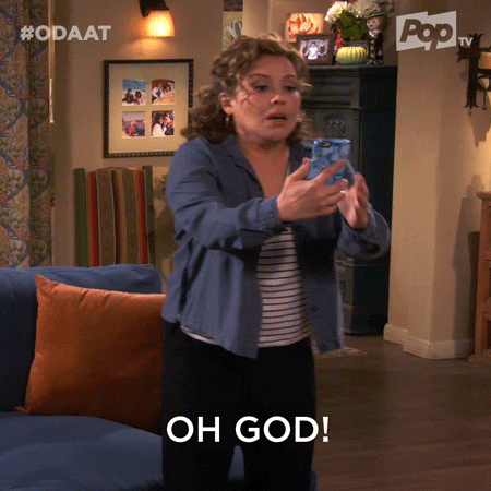 Scared Oh No GIF by One Day At A Time