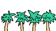 Palm Trees Vacation Sticker by deladeso