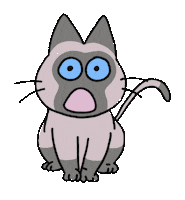 Cat Screaming Sticker by Jasi