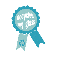 glasshalffull glass recycle new orleans go green Sticker