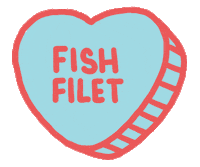Fish Sandwich Love Sticker