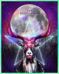 ImagiNah aesthetic moon goat devil GIF
