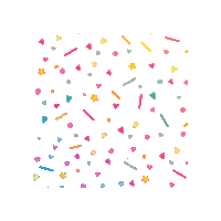 TwinkleSprinklesAU rainbow stars hearts confetti Sticker