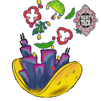 Chicago Taco Sticker by VelvetTaco