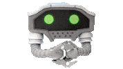 Sad Robot Sticker by El Presidente
