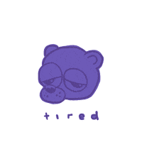 Sad Worn Out Sticker