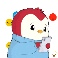 Text Me Back Sticker by Pudgy Penguins