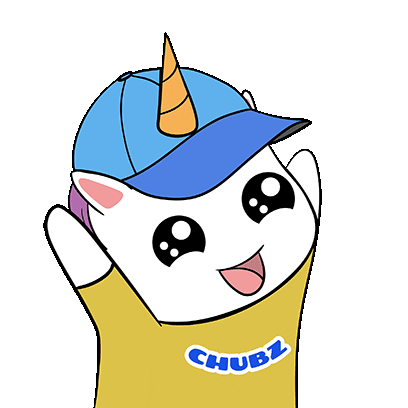 chubbiverse happy excited rainbow crypto Sticker