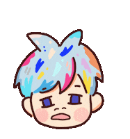 5ummahuihk anime girl tired sleepy Sticker
