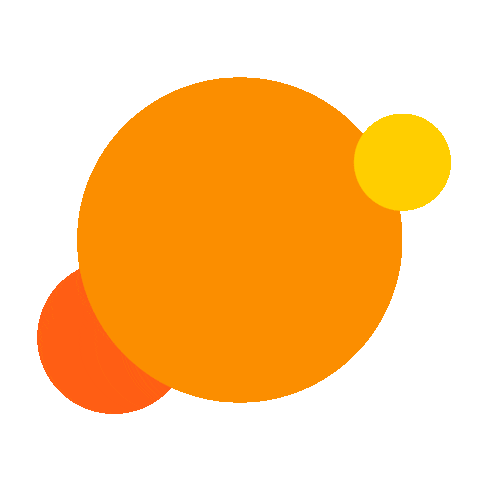 Orange Bubble Sticker by Ampilio
