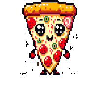 Happy Pizza Sticker by Anne Horel